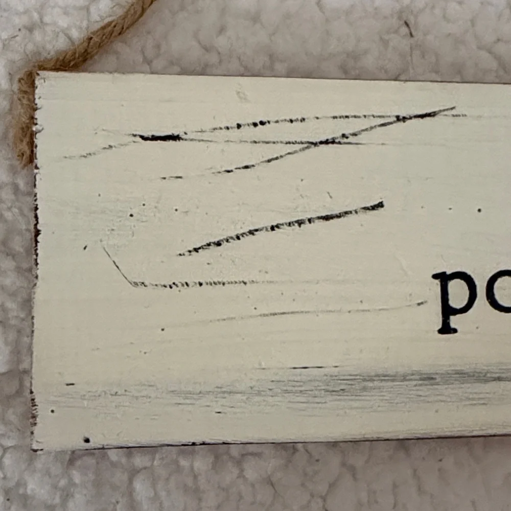 Mud Pie Rustic White Powder Room Sign Farmhouse Chic‎